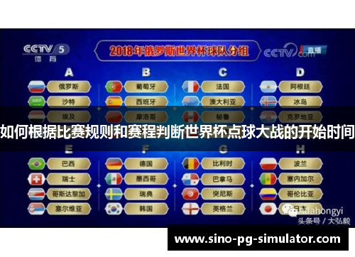 如何根据比赛规则和赛程判断世界杯点球大战的开始时间
