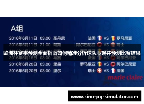 欧洲杯赛事预测全面指南如何精准分析球队表现并预测比赛结果